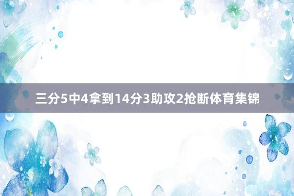 三分5中4拿到14分3助攻2抢断体育集锦