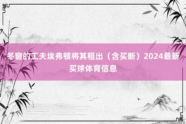 冬窗的工夫埃弗顿将其租出（含买断）2024最新买球体育信息