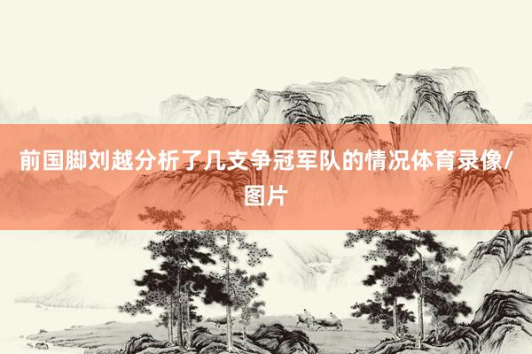 前国脚刘越分析了几支争冠军队的情况体育录像/图片