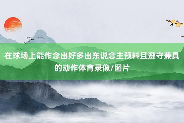 在球场上能作念出好多出东说念主预料且遵守兼具的动作体育录像/图片